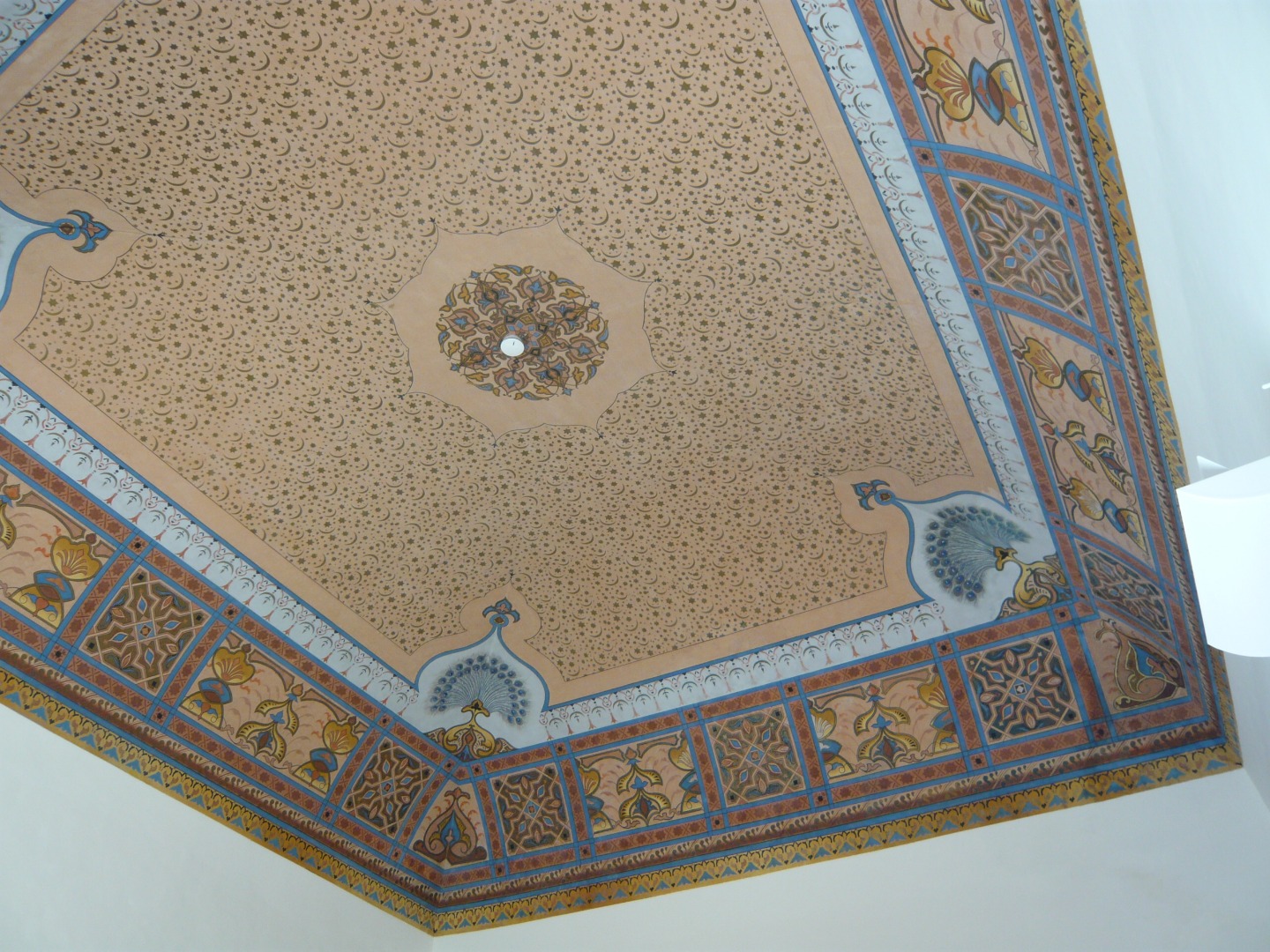 Soffitto decorato interno Museo Libro e Cultura