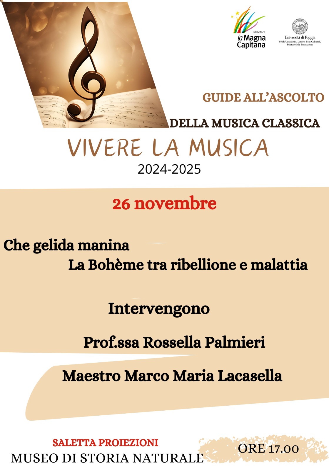 Guide all'ascolto in Biblioteca la Magna Capitana: Bohème di Puccini