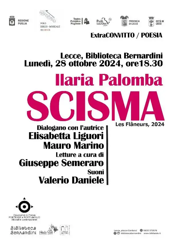 "SCISMA" NELL'AMBITO DELLE INIZIATIVE DELL'OSSERVATORIO DI POESIA